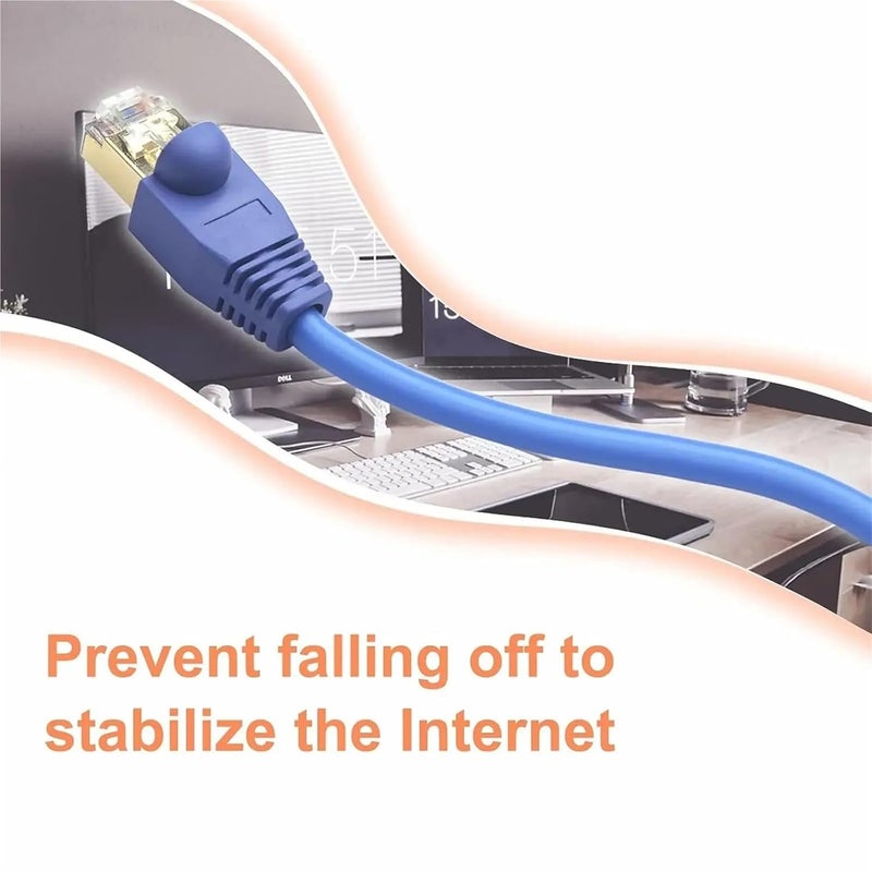 Orange Ethernet Cable Strain Relief Boots 200 Pcs Connector Plug Cover OD 6 0mm - Image 4